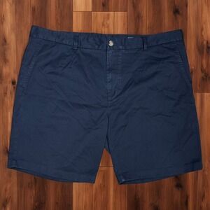 Vineyard Vines Breaker Shorts Mens Size 40‎ Navy Blue Chino Flat Front Cotton